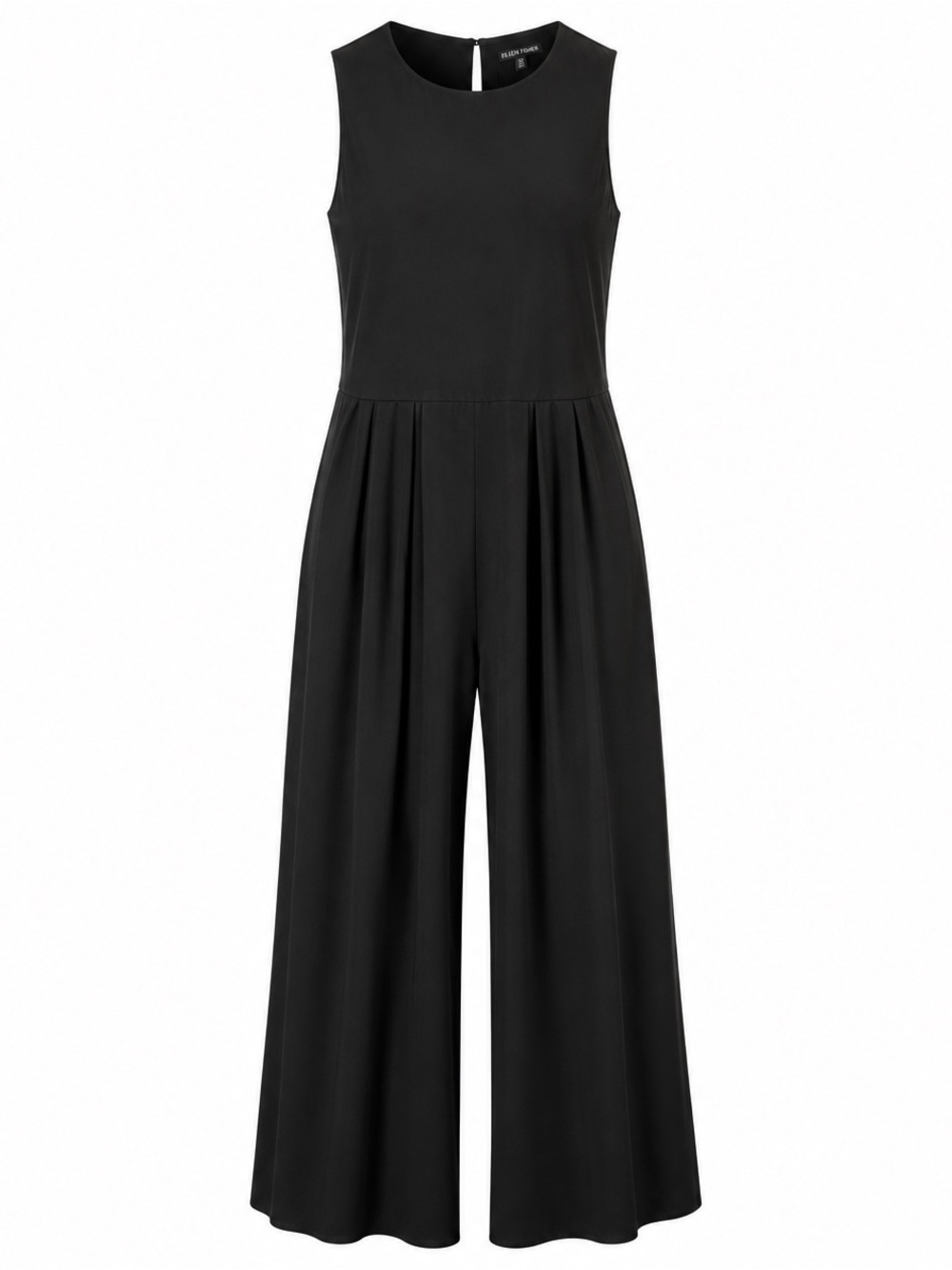 EILEEN FISHER Jumpsuit XS Stretch Crepe Washable Wide Leg Cropped Minimalist